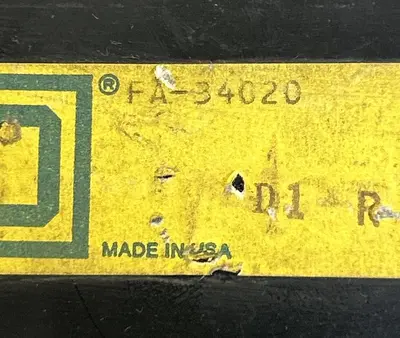 Used SQUARE D FA34020 Miscellaneous Equipment (Electrical & Power) Ohio US | Surplus Asset Holdings #1238683