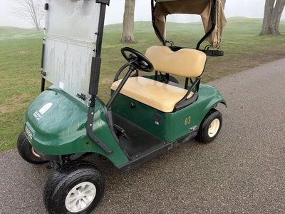 (1) 2019 E-Z-Go EFI golf cart with a Kawasaki gas engine, model 657061G01, includes canopy, fold-dow...