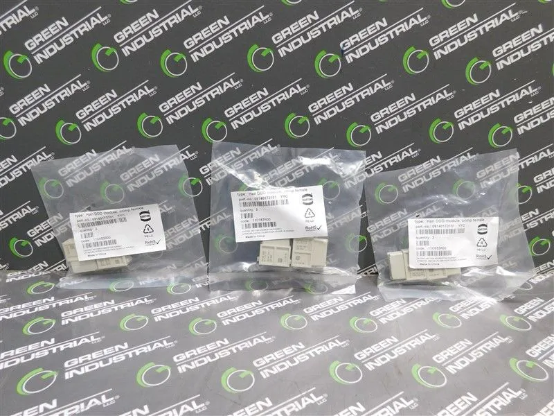 lot of 3 Harting 09140173101 Female Han Modular DDD Connectors New