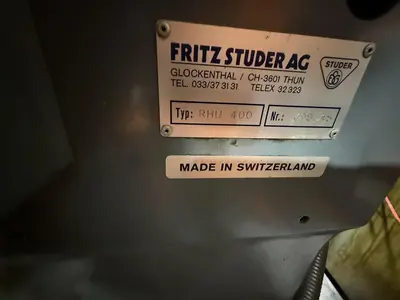 Used 1980 STUDER RHU 400 Universal Cylindrical Grinders Minnesota US | Source Machinery Sales #1543139