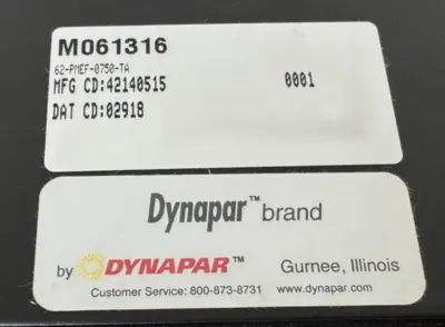 NEW DYNAPAR M061316 ROTOPULSER 60P 62-PMEF-0750-TA