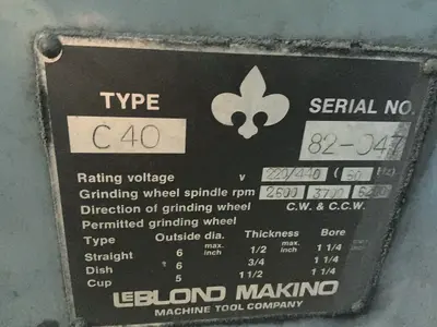 Used LEBLOND MAKINO C40 Tool & Cutter Grinders Ohio US | HGR 24 #1516940
