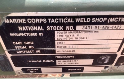 USED POWER MANUFACTURING MCTWS