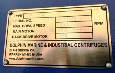 Alfa-Laval NX 314B-31G decanter centrifuge, 316SS.