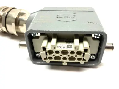 USED HARTING HAN B HOOD SIDE ENTRY LC 2 REELS M20 W/ 09330102716 INSERT