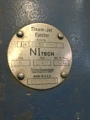 Nitech Steam-Jet Injector 8″ CTH 100 PSI P444464 Vacuum systems part