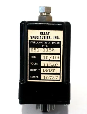 NEW RELAY SPECIALTIES INC. 651-115A TIMING RELAY 651115A