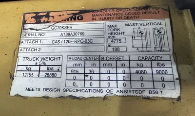 CATERPILLAR GC70KSPR FORK LIFT TRUCKS | T.R. Wigglesworth Machinery Co. (4)