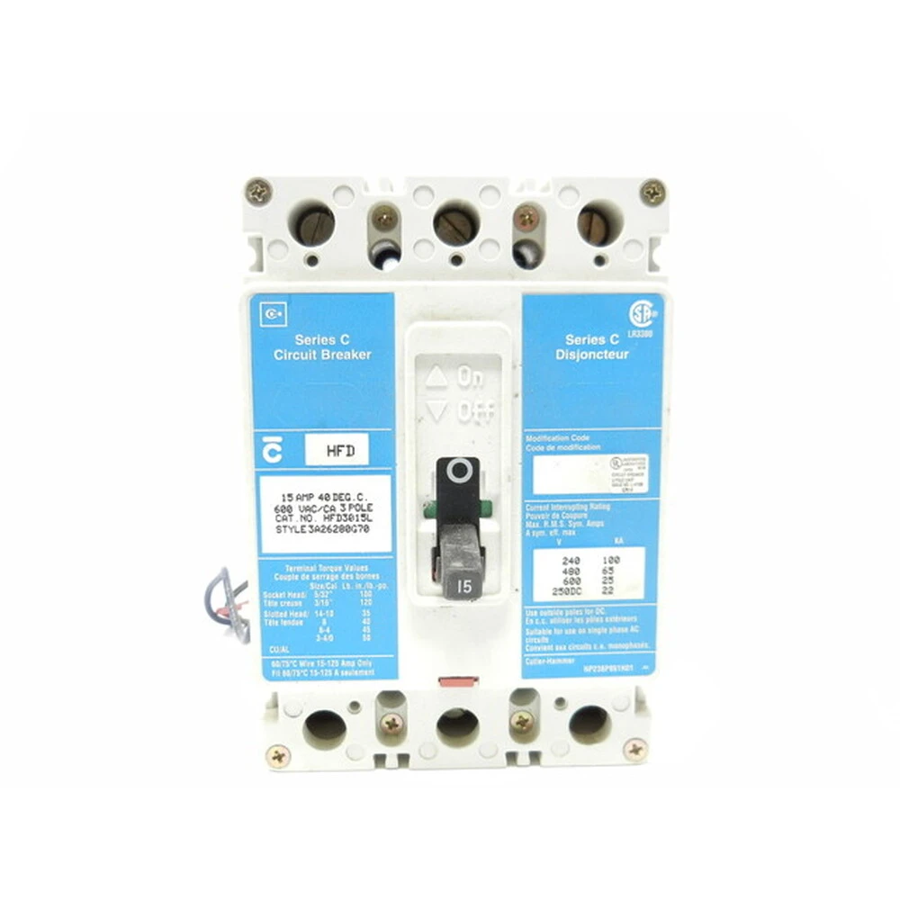 Cutler Hammer 3 Pole 15Amp Breaker