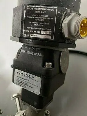 5 ITT Pure-Flo A204 Stainless Steel Diaphragm Valves w/ Position Monitors