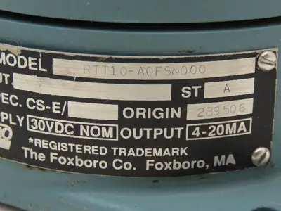 Foxboro RTT10-AQFSN000 Temperature Transmitter 30VDC Haz Loc