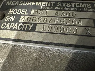100,000 LBS CAPACITY PORTA-WEIGH MODEL #MSI-4300 DIGITAL CRANE SCALE WITH HOOK: STOCK #21999