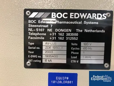 USED BOC Edwards 300 Sq Ft BOC Edwards Freeze Dryer, Model Lyomax 28