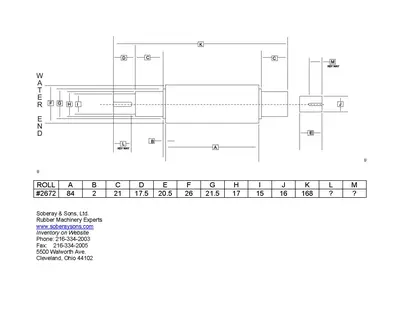 Farrel Mill Roll 26" x 84"