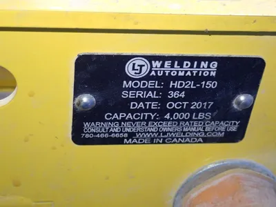 USED 2017 WELDING AUTOMATION HD2L150