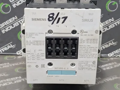 Siemens 3RT1055-6AF36 SIRUIS Motor Contactor 195A 1000V Used