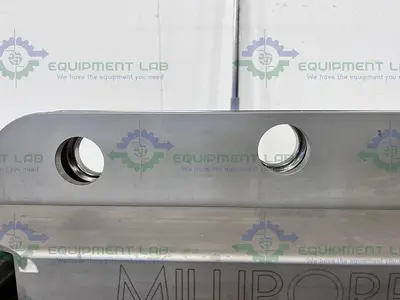 USED MILLIPORE MPODPILOT CP5PN1075 FILTER PRESS W/ ENERPAC P142 HYDRAULIC HAND PUMP