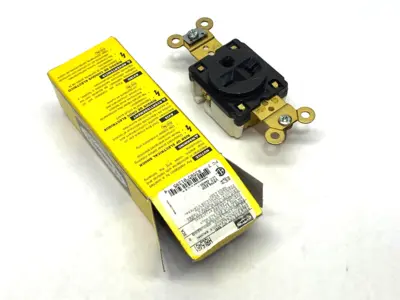 New | in-Stock Hubbell Brown Straight Blade Single Receptacle 2-Pole 3-Wire 250V 20A Electrical Fittings Michigan US | Maverick Industrial Sales #1402534