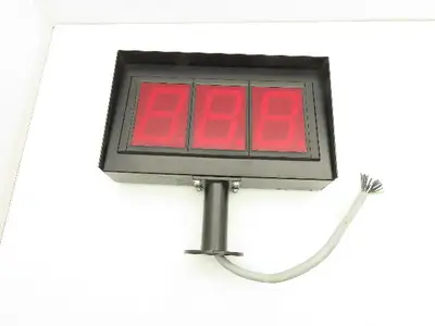 Contraves Intersys 3-Digit Counter Control Panel Meter 4" Red LED Display Screen