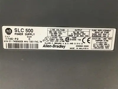 USED ALLEN BRADLEY 1746-P2 SER C / 1746-A10 SER B