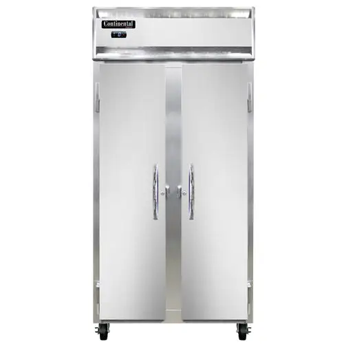 Continental 2FSENSS 36 1/4" Slim Line Two Section Reach In Freezer, (2) Left/right Hinge Solid Doors, 115v