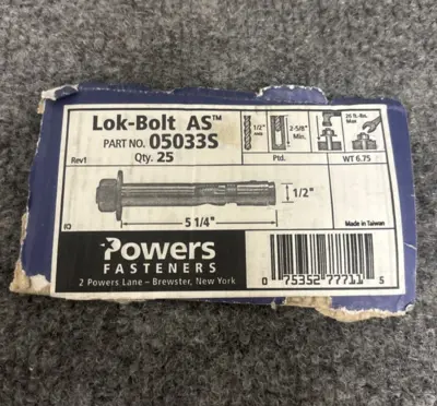 New | in-Stock Power Fasteners ["050335", "05033S"] Bolts California US | Davliegogo LLC #1705985