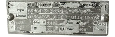 Used GRUNDFOS CRN64-3-2 U-G-G Pumps MX | MAQUINARIA PECUSA #1394401