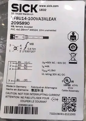 Sick YF8U14-100VA3XLEAX Proximity switch sensor Loc5E24
