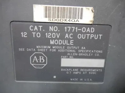 Allen Bradley 1771-OAD PLC-5 AC Output Module Used