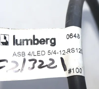 NEW LUMBERG ASB-4-LED-5-4-12-RS120M CONNECTOR ASB4LED5412RS120