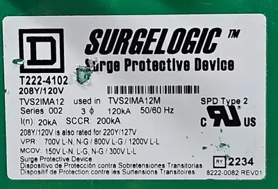 Surgelogic T222-4102 Generic IMA M Assembly Transient Volt Surge Sup. Loc4C-18