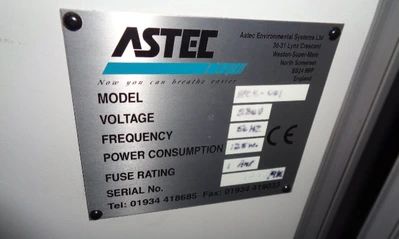 100 L Astec Laminar Flow Cabinet Type APC8-001
