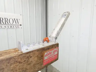 Sackett 4000Lb Forklift Battery Lifter Beam 24-42" Adj Width Hooks