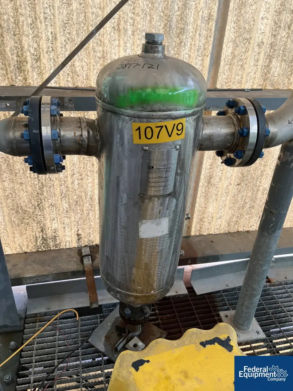 USED Penn Manufacturing 15 Gallon Penn Separator Receiver Tank, S/S, 150#