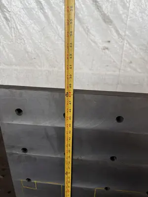 48" X 48" X 36" DRILLED & TAPPED ANGLE PLATE. STOCK # 0544726