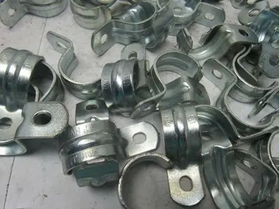 1" One Hole Plated Conduit/Pipe Hanger Clamp lot of 45