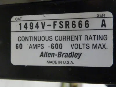 USED ALLEN BRADLEY 1494V-DS60 SER A