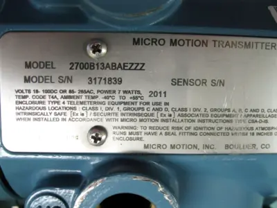 USED Micromotion 2700 B13 ABAEZZZ
