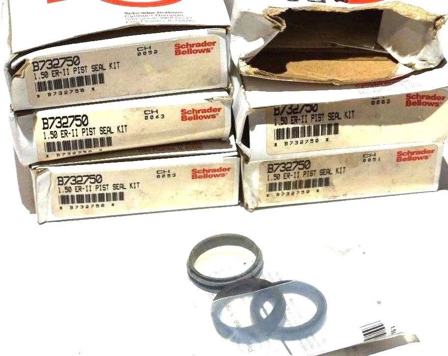 6 NEW SCHRADER BELLOWS B732750 1.50 ER-II PISTON SEAL KITS