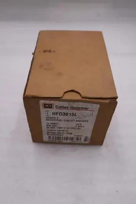 CUTLER-HAMMER HFD3015L SER C 15AMP 600VAC 3POLE INDUSTRIAL CIRCUIT BREAKER #H460