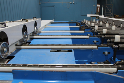 Ultimizers S-Transfer Lateral Infeed for Optimizing Saw
