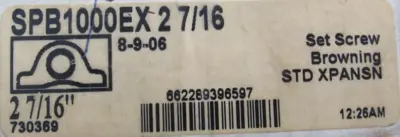 NEW BROWNING SPB1000EX PILLOW BLOCK BEARING 2-7/16" 730369