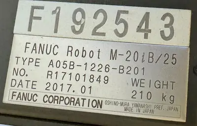 Used 2016 FANUC M-20IB/25 Robots Michigan US | RAB Industries, Inc. #184498
