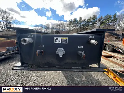 Used 1990 ROGERS 50X102 55 TON Lowboy Trailers New Jersey US | Proxy Equipment #1388619