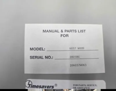 USED TIMESAVERS 6037