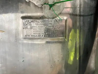 Kettle, Lee, 100 Gallon, Stainless Steel, Agitated, Jacketed, #5991364