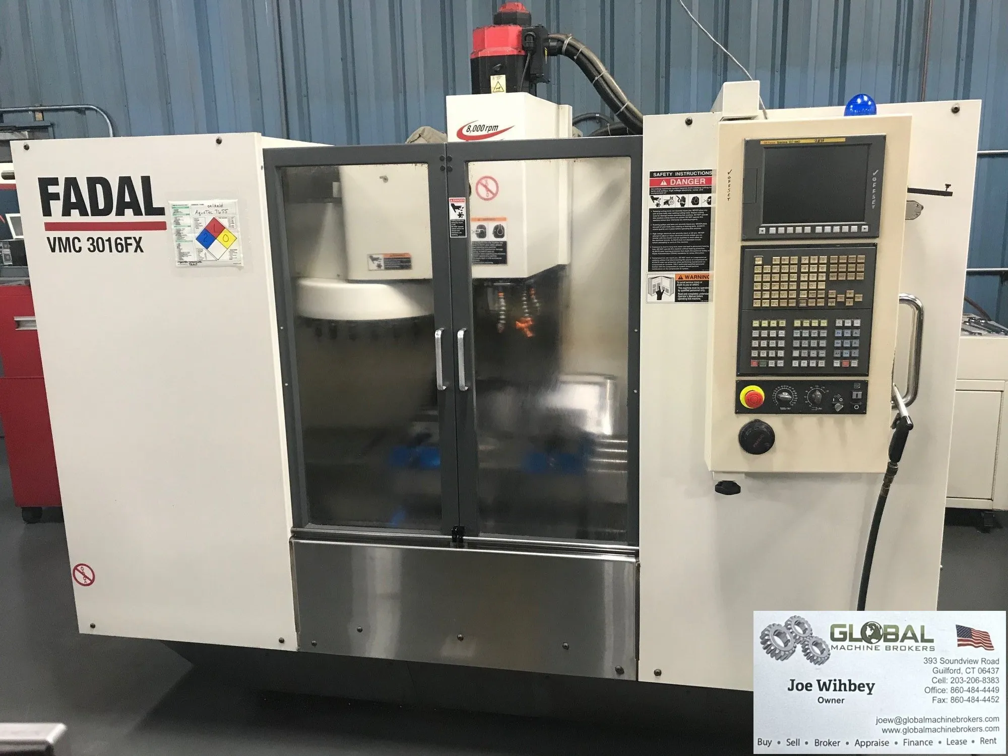 FADAL VMC 3016FX VERTICAL MACHINING CENTER w/ FANUC 0i Control