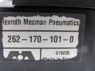 Rexroth Mecman 262-170-101-0 Pneumatic Valve W/262-108-110-0  Base 24VDC Coil