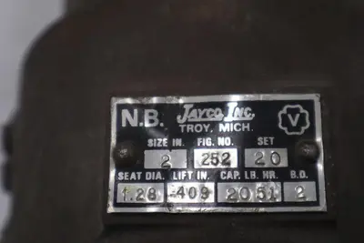 JAYCO INC VALVE 2" STOCK #M-29