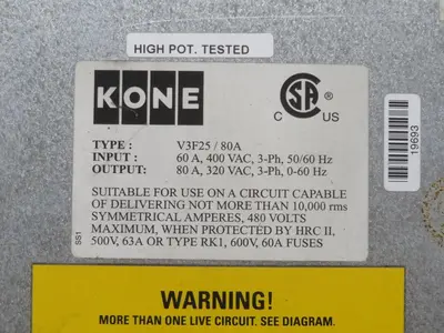 Used KONE V3F25/80A AC Drive Control Module Texas US | Aucto #1307152